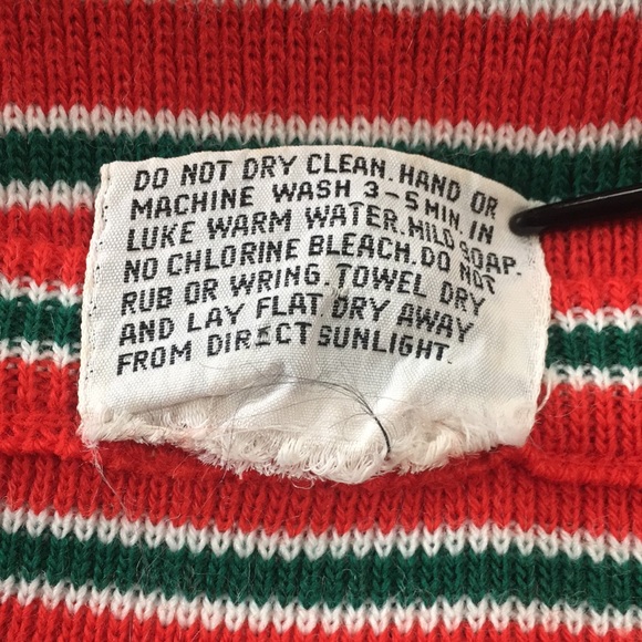 Red White and Green Striped Sweater - Picture 5 of 5